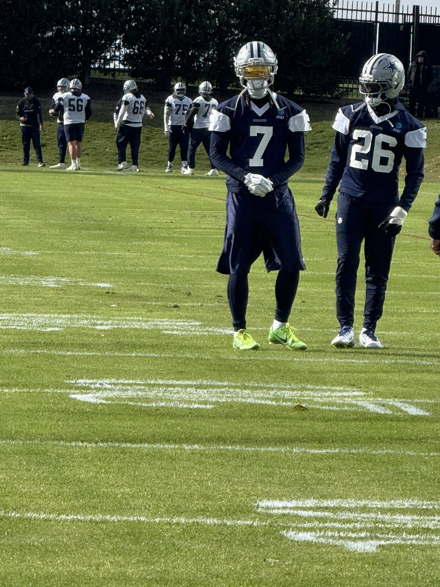 clarencehilljr's tweet image. Trevon Diggs back at practice