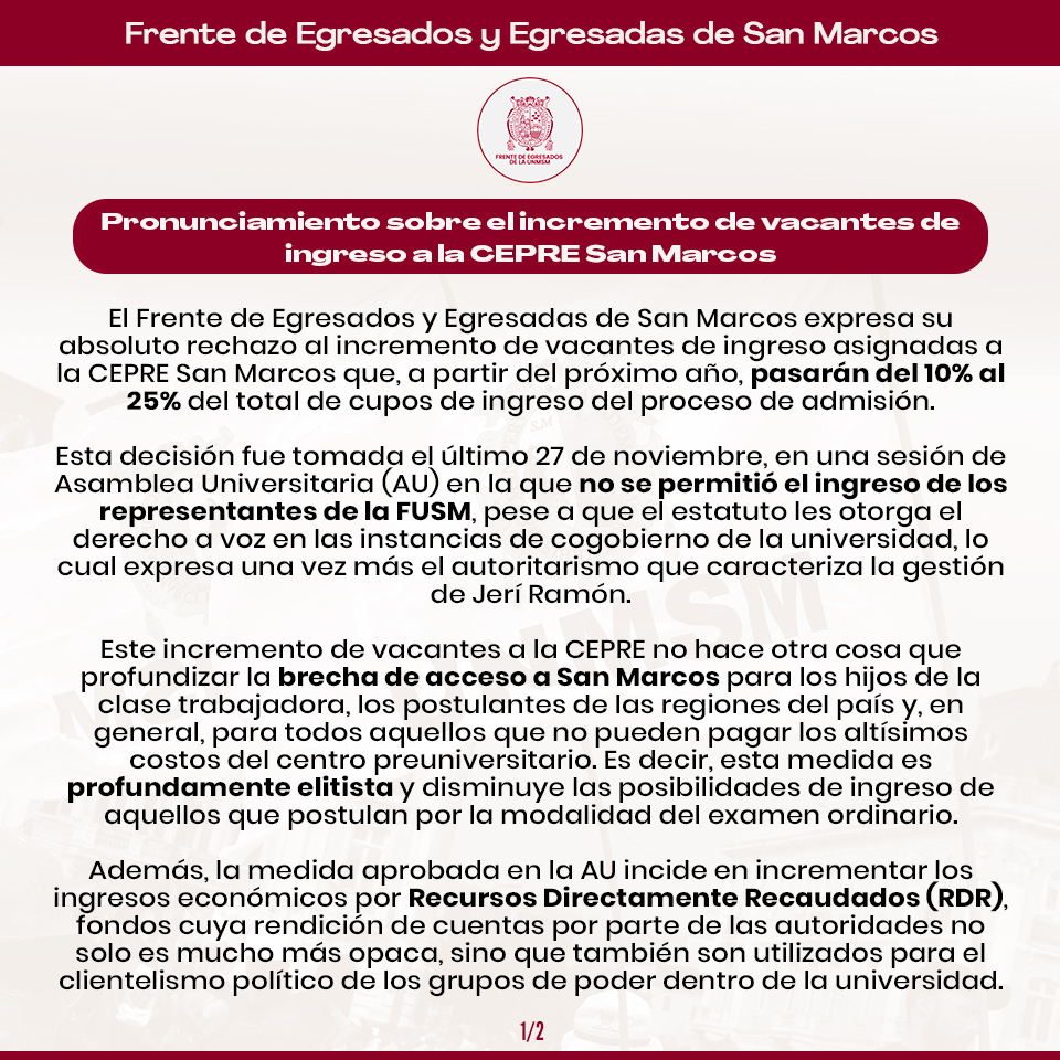 Egresados UNMSM tweet media