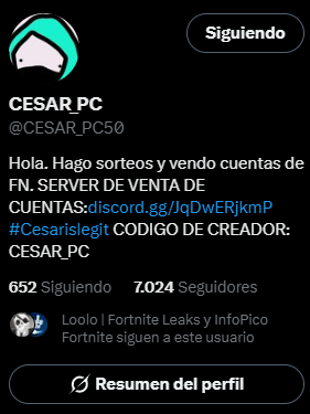 ElpapaGamer69's tweet photo. @InfoFortniteES @CESAR_PC50 haber si hay suerte😊 https://t.co/mTTuxQ5tuz