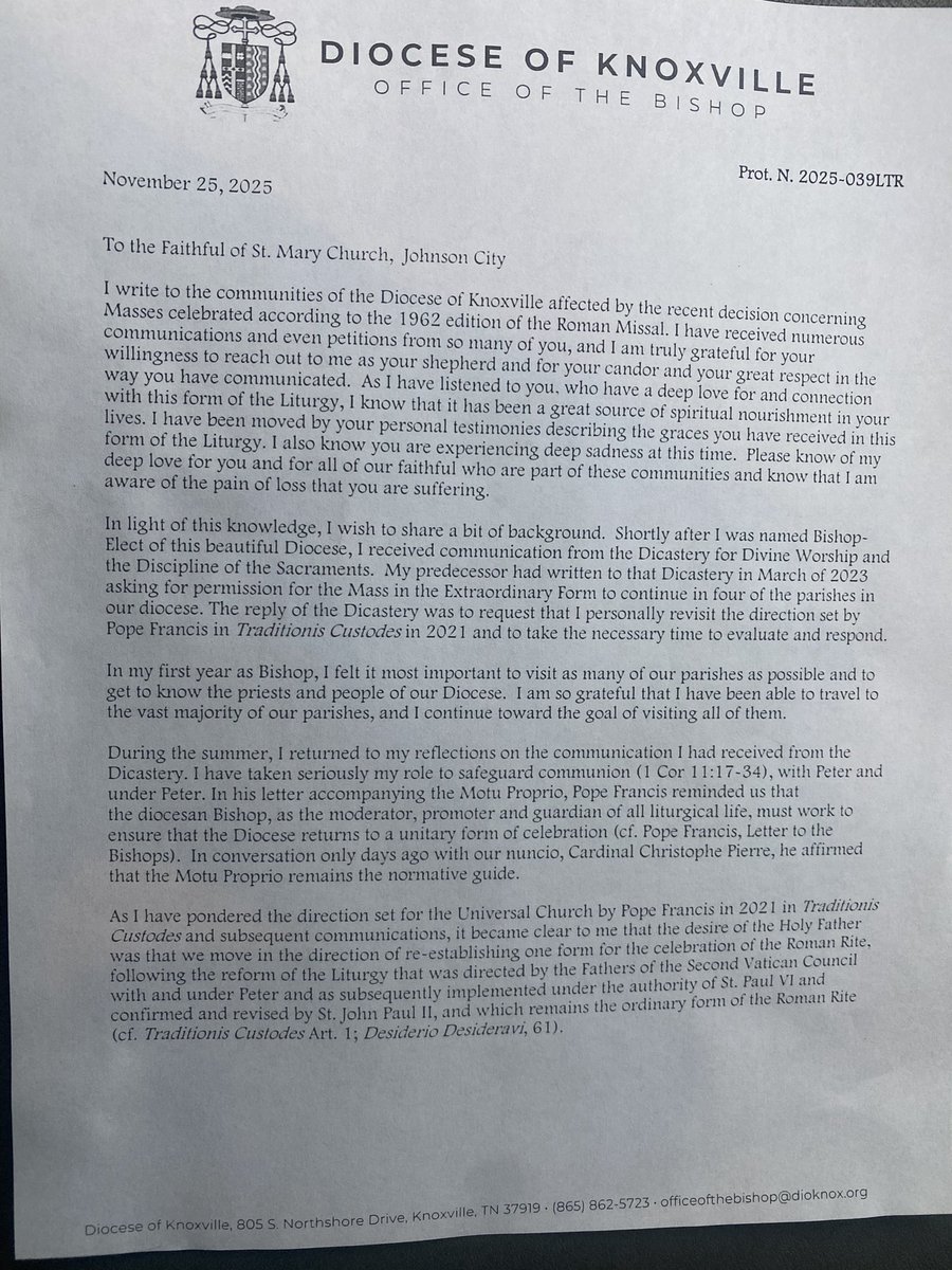 The traditionalists in the Vatican II Church are actually being given a great grace: It is made clear to them that if they want to practice the religion of which the Traditional Latin Mass is an expression, they're in the wrong church. As Our Lord said, "Flee to the mountains"