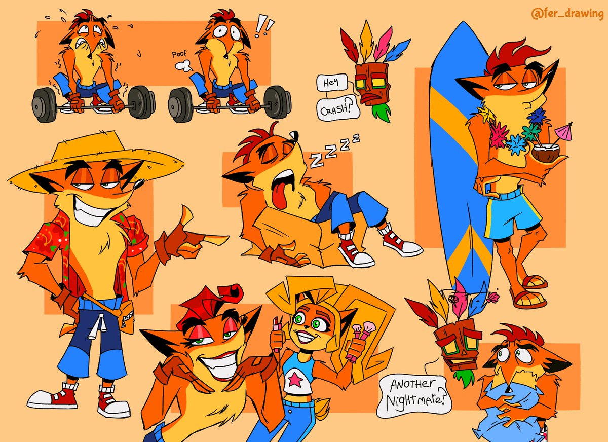 fer_drawing's tweet image. Crash Bandicoot 💎🌺🌀
#CrashBandicoot #CocoBandicoot #AkuAku #Fanart #alternativeuniverse #90s #artistsontwitter