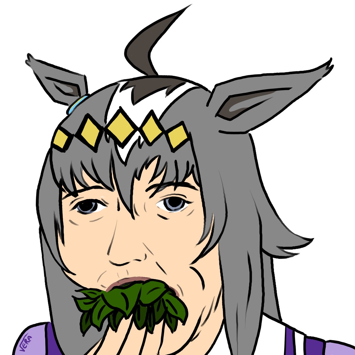 RurvanaVera's tweet photo. Was inspired by the Jerma meme to draw Oguri Cap
#umamusumeprettyderby #fanart #oguricap #meme #umamusme https://t.co/BjedYNBbsK