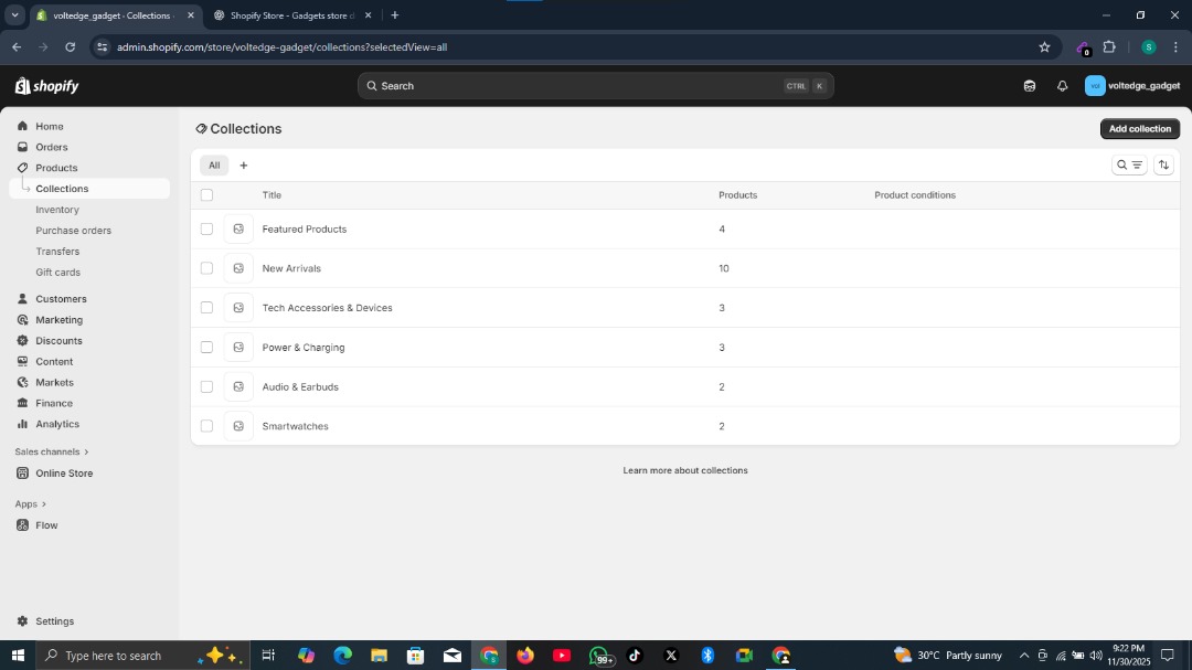 Mukthar_2_'s tweet image. Design a gadgets store with me ⚡️
I’m building a clean, modern Shopify store for a new tech brand, sharing my entire process in real-time.
Just finished setting up products + collections ✔️
Homepage coming next…
#Shopify #ecommerce #StoreDesign&quot;