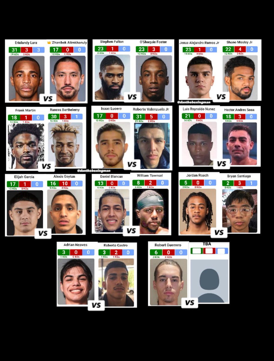 dantheboxingman's tweet photo. —🚨PITBULL CRUZ VS LAMONT ROACH 
FULL FIGHT CARD🚨—

#Boxing #PitbullRoach
🔥🔥🥊🥊🥊🥊 https://t.co/9mqC7cHztO