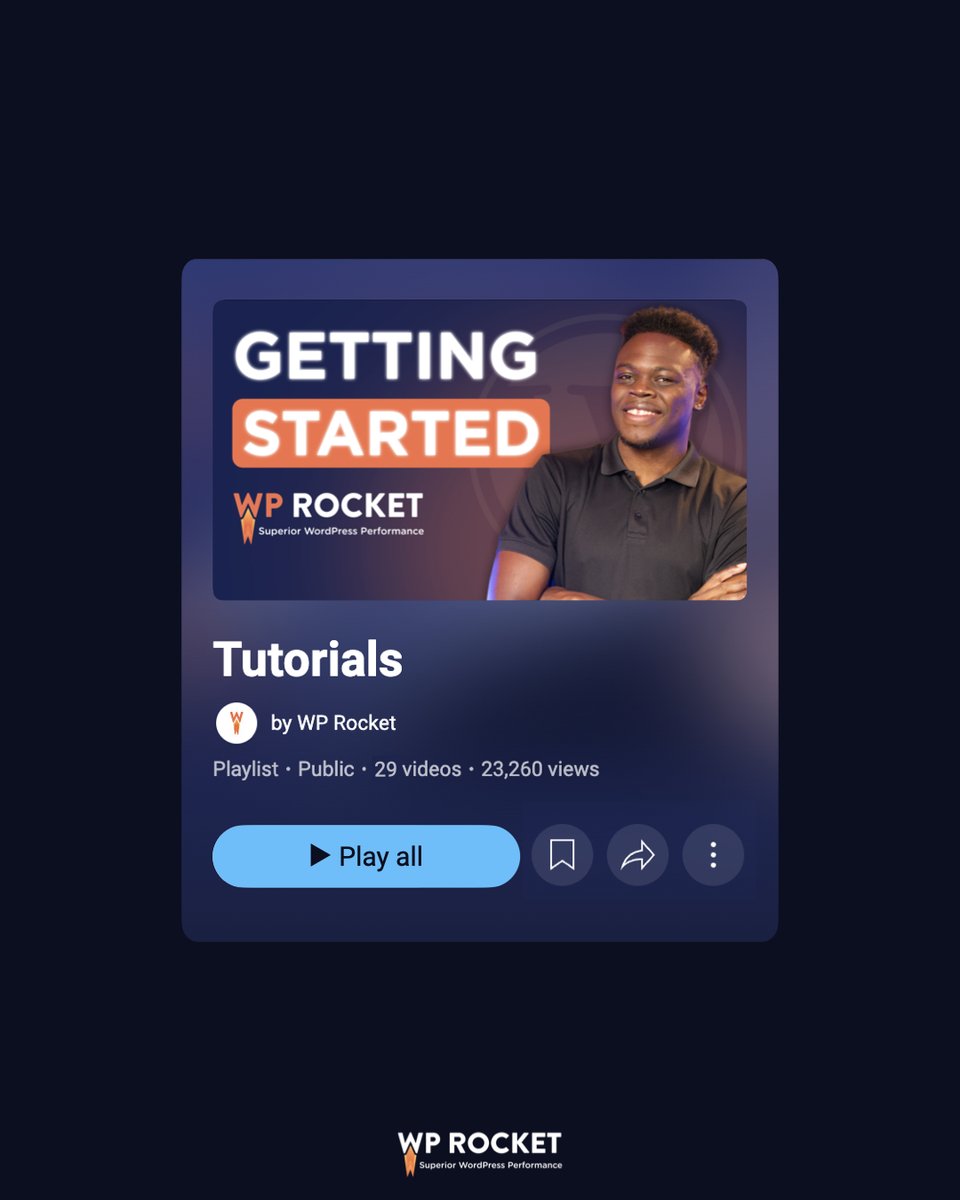 wp_rocket's tweet image. Tell us how long you&apos;ve been using WP Rocket 🚀

To all our new Rocketeers: welcome! 🙌 We&apos;ve created a bunch of video tutorials to help you start on the right foot! Find our best tips on our YouTube channel!

Here&apos;s a few ones you can start with:
→ Getting started with WP…
