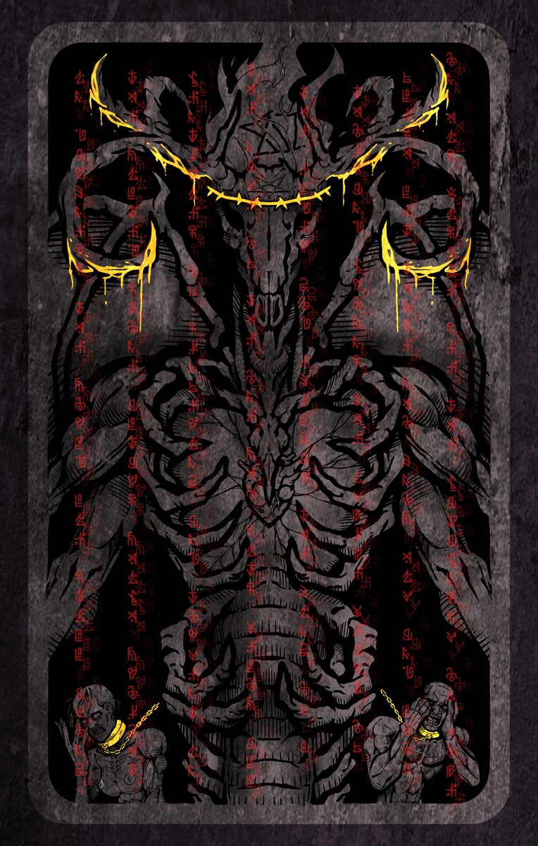 Here's my entry for the Bleeding Ink crew's end of the year challenge where we each drew our verision of a tarot card. I drew THE DEVIL.