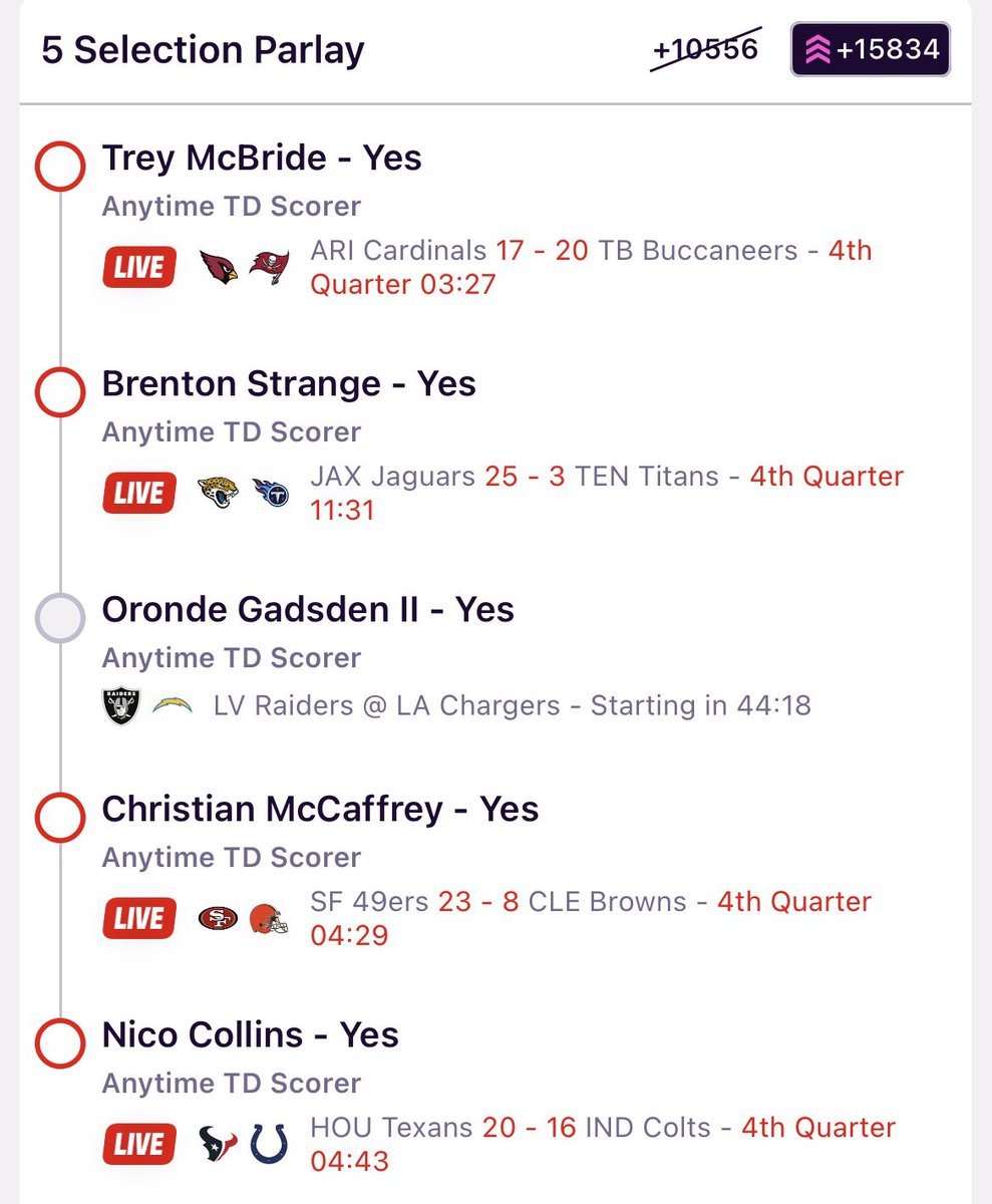 DocsProps's tweet image. ✅McBride TD
✅Strange TD
✅McCaffrey TD
✅N. Collins TD
⏰Gadsden

Giveaway of $20 to one follower that like this if it hits!!

COME THROUGH GADSDEN!!!🙏🙏