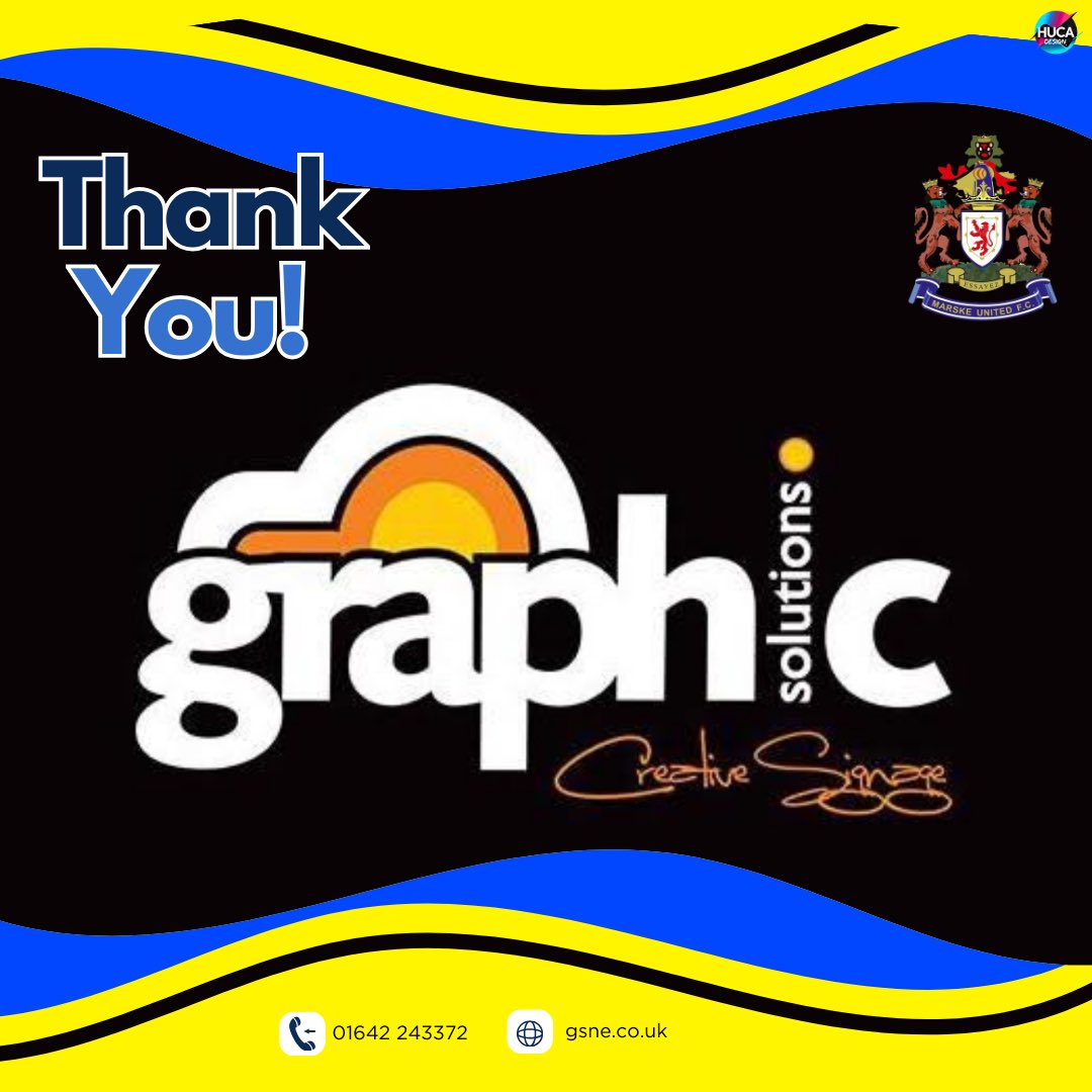 MarskeUnitedFC's tweet image. Our next sponsorship thank you is going out to our sponsor, Graphic Solutions 🤝

At Graphic Solutions, they provide high-quality signage and printing solutions, from single signs and vehicle wraps to full company rebrands.