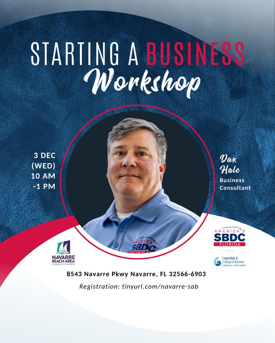 Last chance this year! Navarre business dream? Our startup workshop with Dax Hale is Dec 10, 10 AM at the <a href="/navarrechamber/">Navarre Chamber</a>. Evaluate your idea &amp; prep for launch. Reserve your spot now!
🔗 monkeylink.co/9779f7