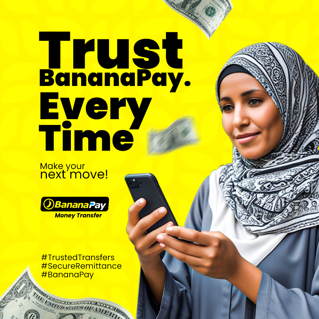 BananaPayApp's tweet photo. Send money with total peace of mind. With BananaPay your transfers are fast, secure and always on time. Wherever your loved ones are, trust BananaPay every single time.
#BananaPay #trustedtransfers https://t.co/B0gc8xCTY1