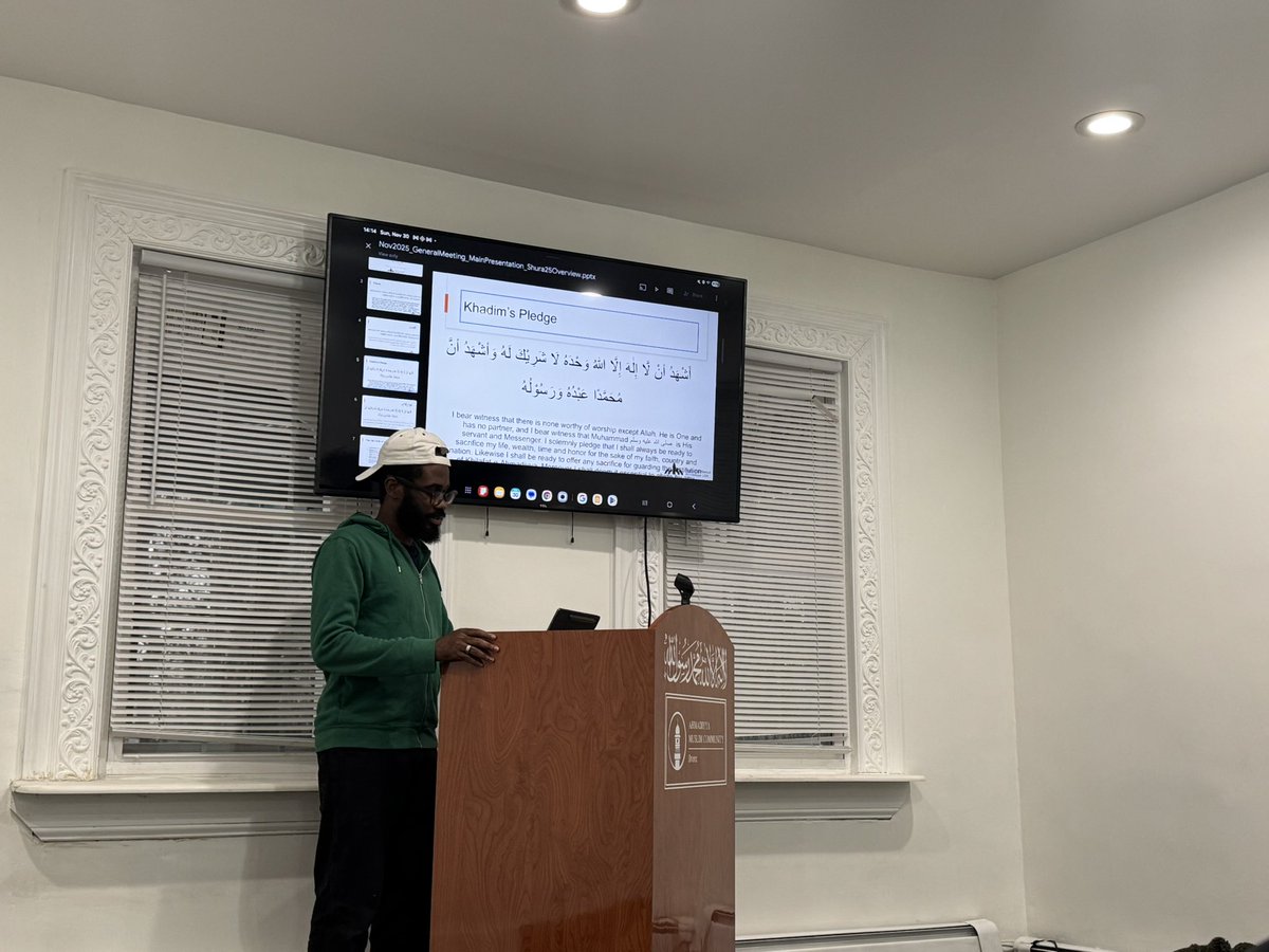 MkaBronx's tweet photo. Aaslamualikum, Bronx MKA successfully hosted it’s first general meeting for the year. Local Qaid sb gave a great presentation on Shura. We also looked at the approved shura proposals and  how should we implement them in our majlis. JazakAllah !!! https://t.co/IjvjcUxLVO