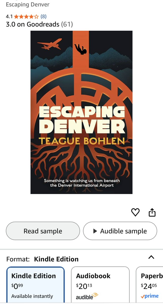 Our Escaping Denver novel (ebook version) is on sale on Amazon for 99 cents for the next few days! Perfect time to grab a copy. <a href="/escapingdenver/">Escaping Denver - Podcast</a>  #conspiracy #denverairport #thriller #BookRecommendation