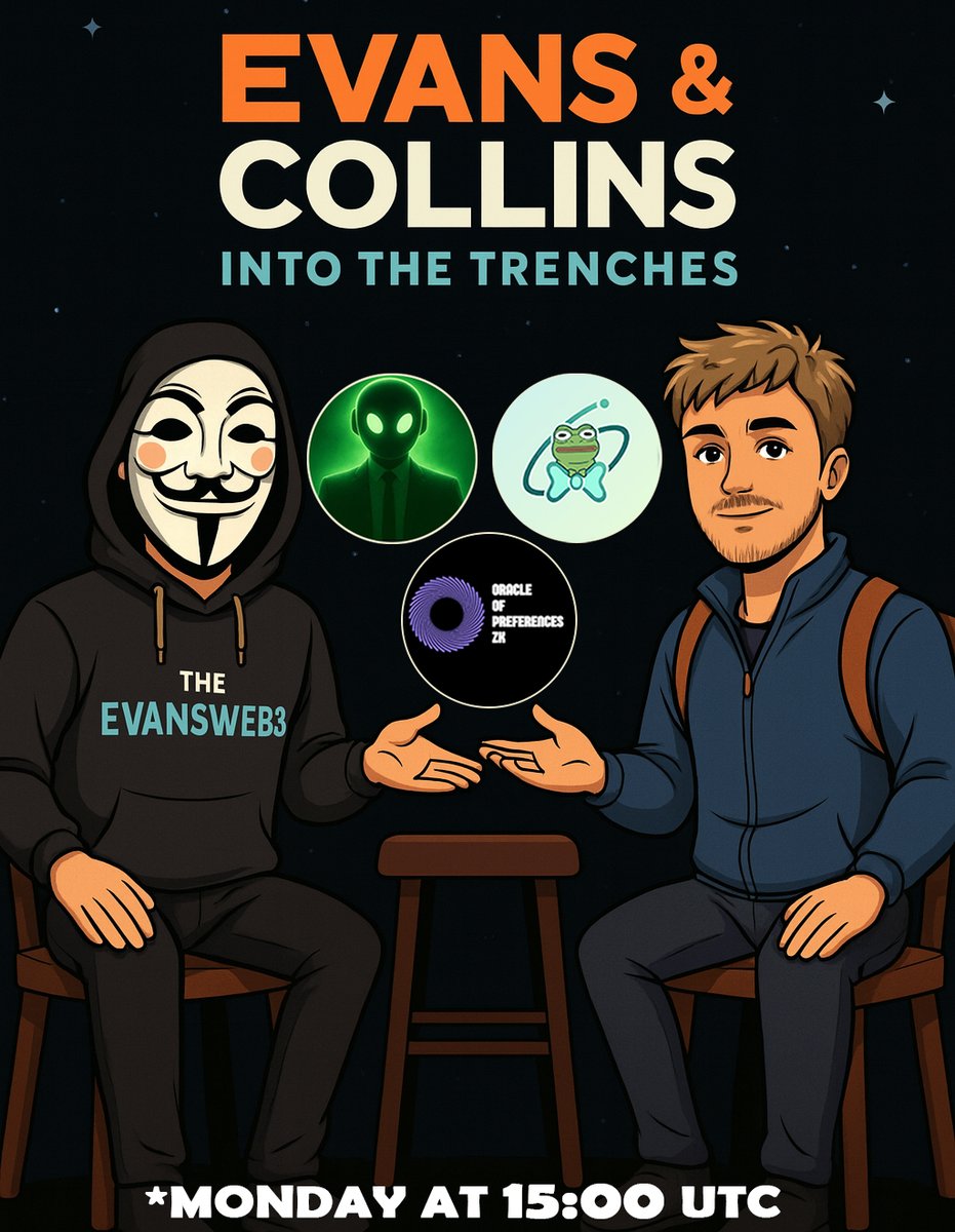 evansWeb3Dev's tweet image. 🎙 Evans &amp;amp; Collins: Into the Trenches - Episode 12  
This one&apos;s gonna be massive!

We’re back diving deep into @virtuals_io   

Guests this round: 
🔹 @717CapitalAI - WIRE
🔹 @ButlerLiquid - BL
🔹 @oracle_opz - OOPZ

🗓 This Monday
⏰15:00 UTC | 17:00 CEST | 11:00 ET | 23:00 HKT…