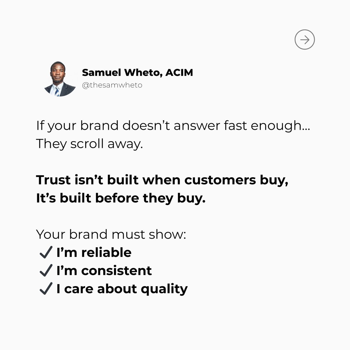 Thesamwheto's tweet photo. Here are branding mistakes that keep customers away.
Which of these resonate most with you?

✨ Follow for more branding tips. https://t.co/aRkRJyUocn