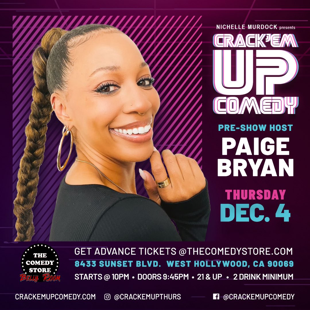 NICHELLEMURDOCK's tweet photo. It’s Sagittarius season! I’m celebrating my birthday this  Thursday @CrackemupLA. Come toast with me!!🥂♐️

10p showtime 
@TheComedyStore 
#crackemup #thursdayvibes 
https://t.co/SvgRmdbsqP https://t.co/5g1KpL852Y
