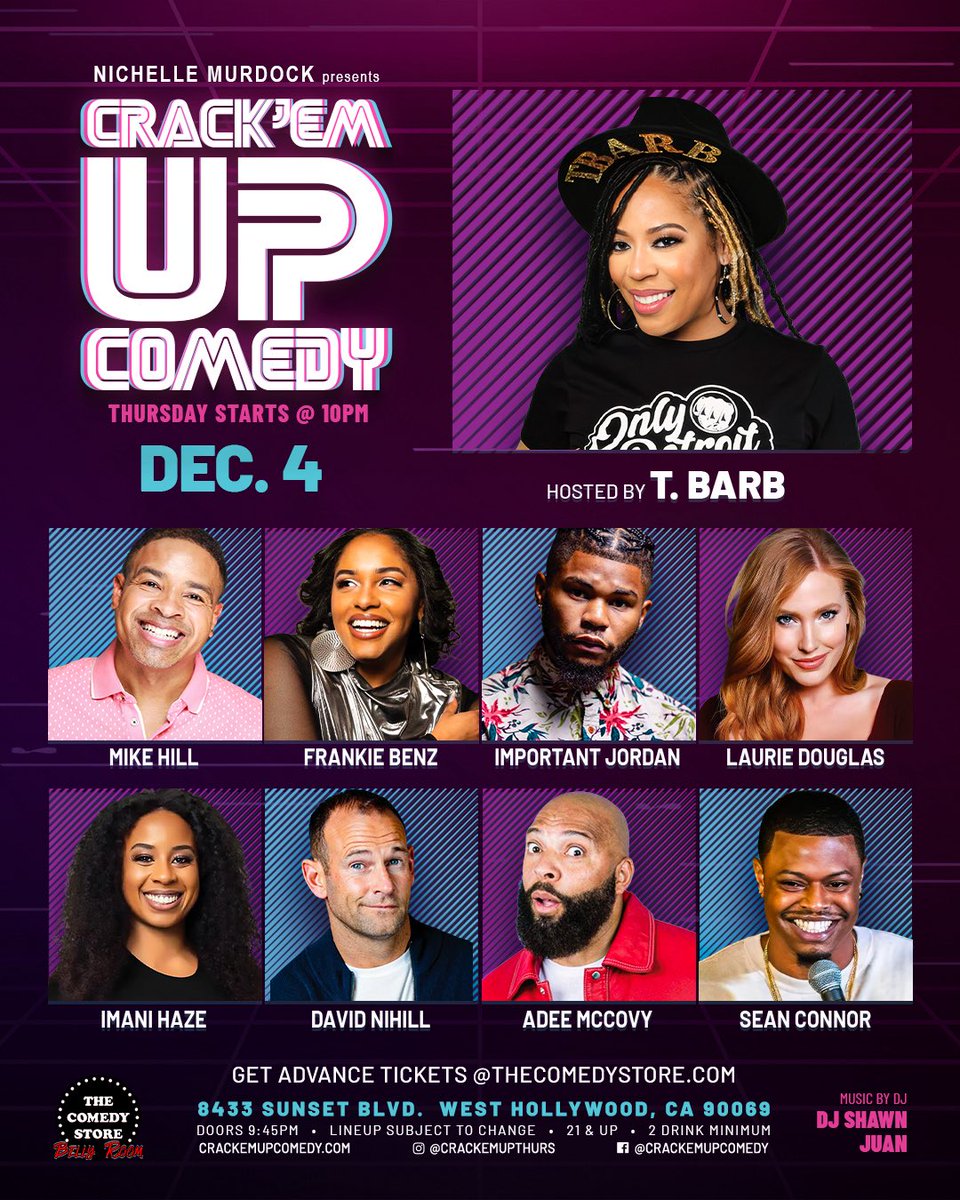 NICHELLEMURDOCK's tweet photo. It’s Sagittarius season! I’m celebrating my birthday this  Thursday @CrackemupLA. Come toast with me!!🥂♐️

10p showtime 
@TheComedyStore 
#crackemup #thursdayvibes 
https://t.co/SvgRmdbsqP https://t.co/5g1KpL852Y