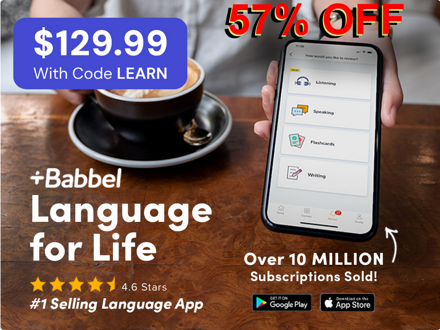 dealsniffer's tweet image. 🔥🔥57% OFF Babbel Language Learning: Lifetime Subscription (All Languages) 🔥🔥
w/code &quot;LEARN&quot;  💵
stacksocial.com/sales/babbel-l… 🔗
#babble #language #languagelearning #travel #speaking #learnalanguage