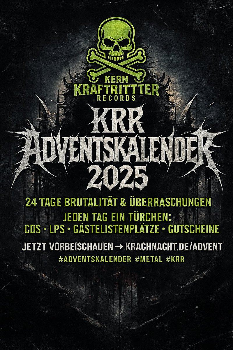 #kkr #metal #deathmetal 
Ich wollte schon immer mal einen KKR Adventskalender haben, hier ist er, wie findet ihr das?
krachnacht.de/advent/