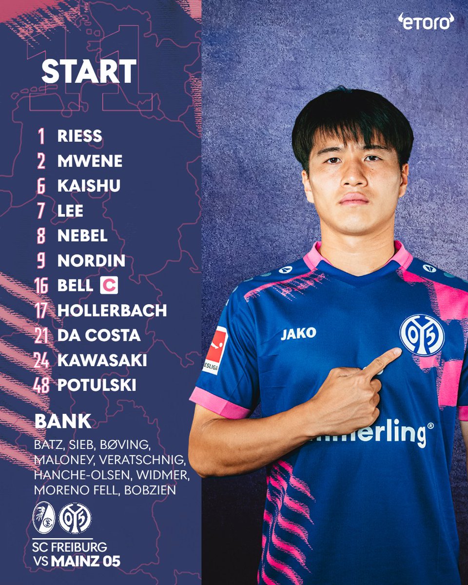 Unser Team für Freiburg! 🙌

#Mainz05 #SCFM05