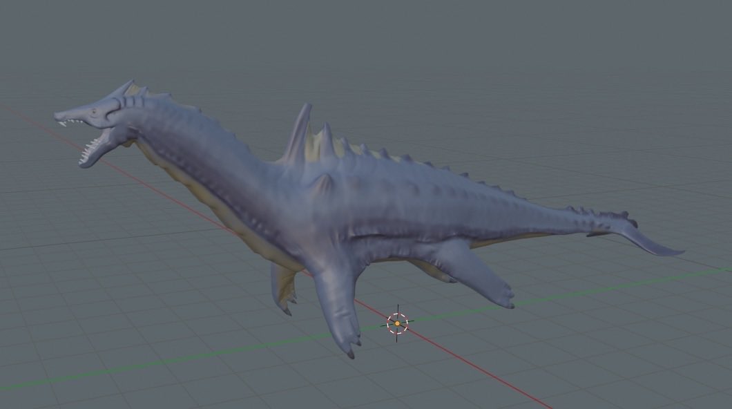 YBuggles's tweet photo. Old monsterverse mokele mbembe and leviathan models that’ll probably be remade sometime in the future https://t.co/eGdRWLQUuJ