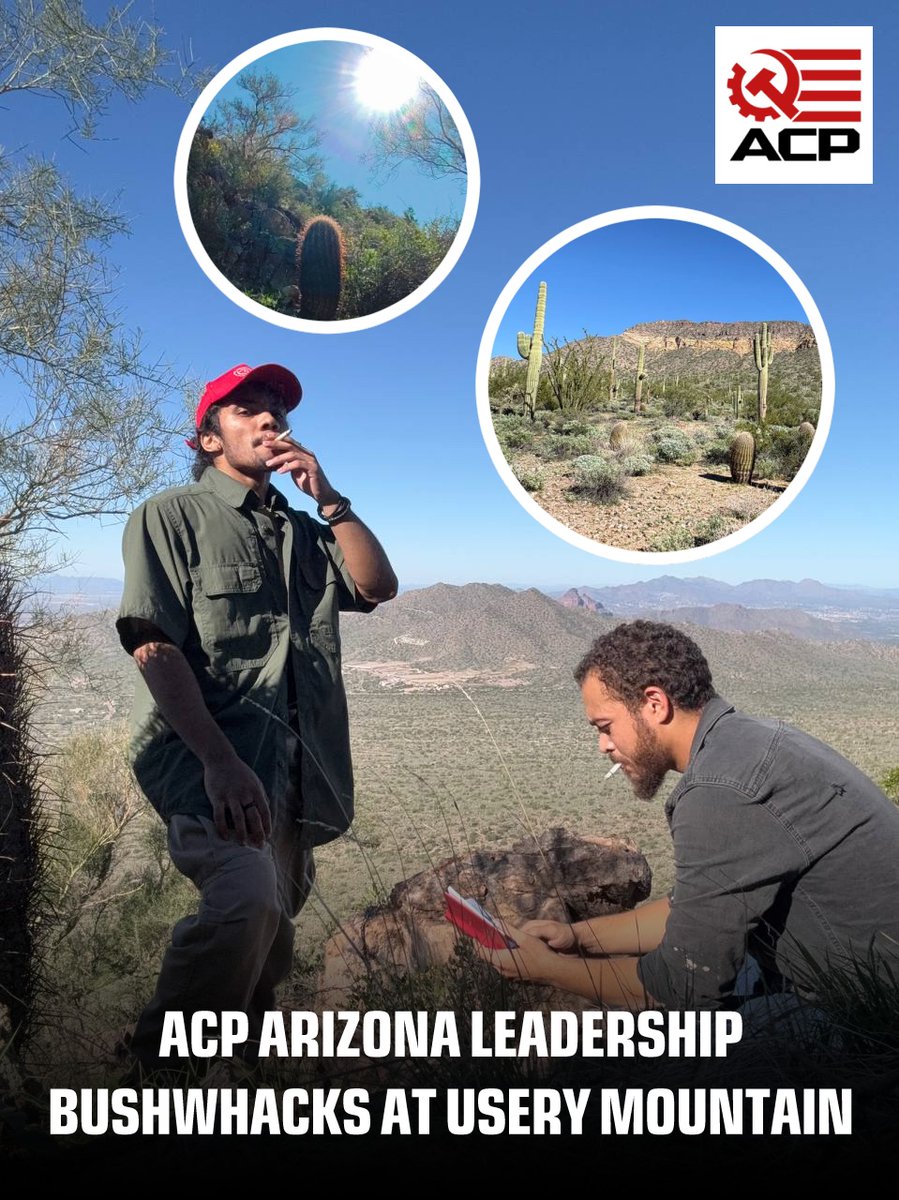 Arizona Chapter leadership hiked up Usery Mountain, Arizona. Elevation 2,972. 
The Arizona Chapter is dedicated to the fitness and educational program of the party, as well as showing California and New York that they dont have mountains.