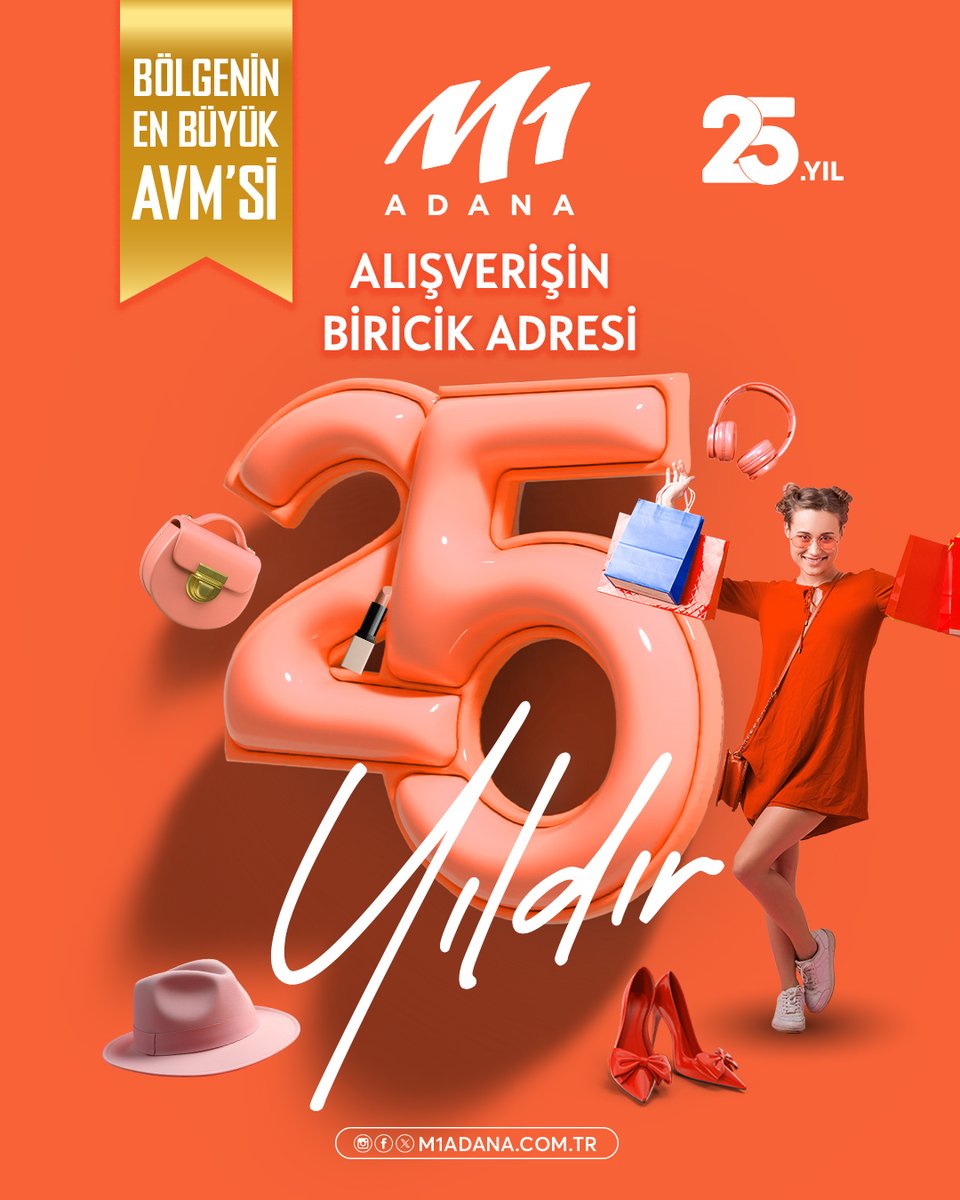 25 Yıldır Alışverişin Biricik Adresi #M1Adana!
#adana #avm #alışveriş #25yıl #alışverinbiricikadresi