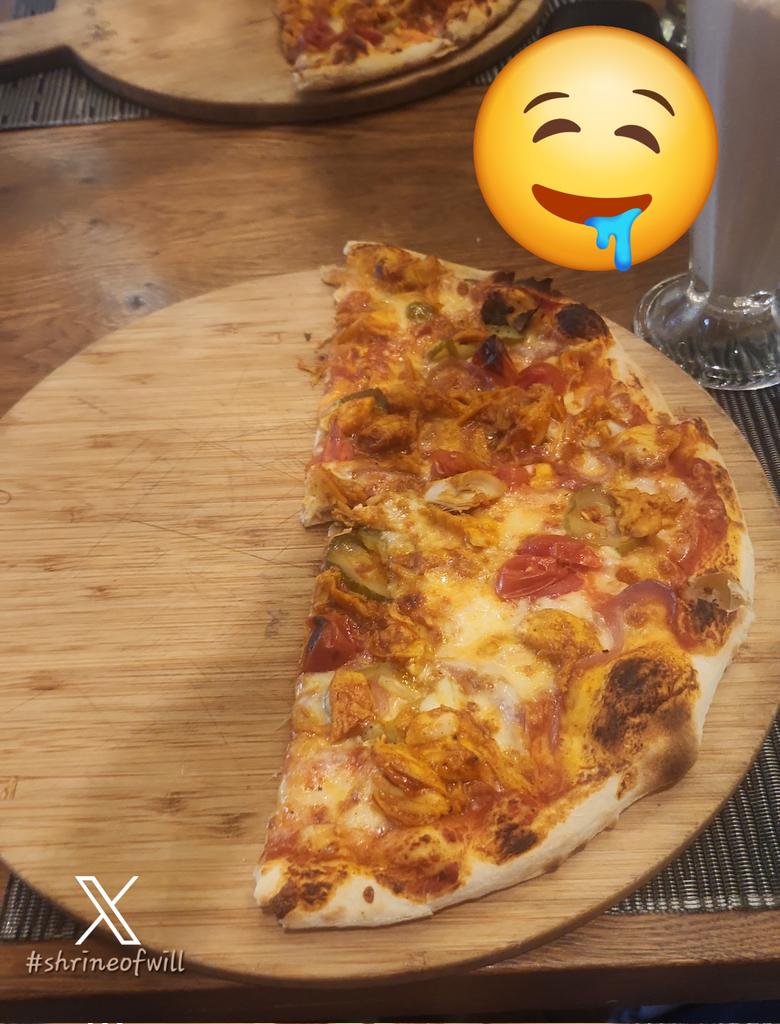 ShrineOfWill's tweet image. “I’ll have one slice“ 🍕 
Reality: I demolished half a #pizza +  Turkish Delight milkshake like a Victorian child who discovered sin. The bill arrived to personally judge me.🤣 I’m just sitting here, zero regrets. Taurus-wolf diet remains undefeated.😜♉️🐺
#shrineofwill