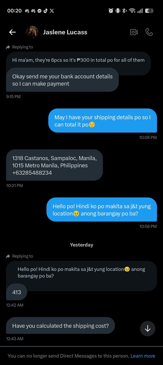 SCAM AWARENESS ON KPOP BNS‼️
help rt pls!
I was targeted by the scammer @/JasleneLucsv today (11/30). Long story short, if you receive a message saying your account is “flagged” for not having a TIN and you must pay 5k PHP to avoid legal trouble or release a payment, IT’S A SCAM