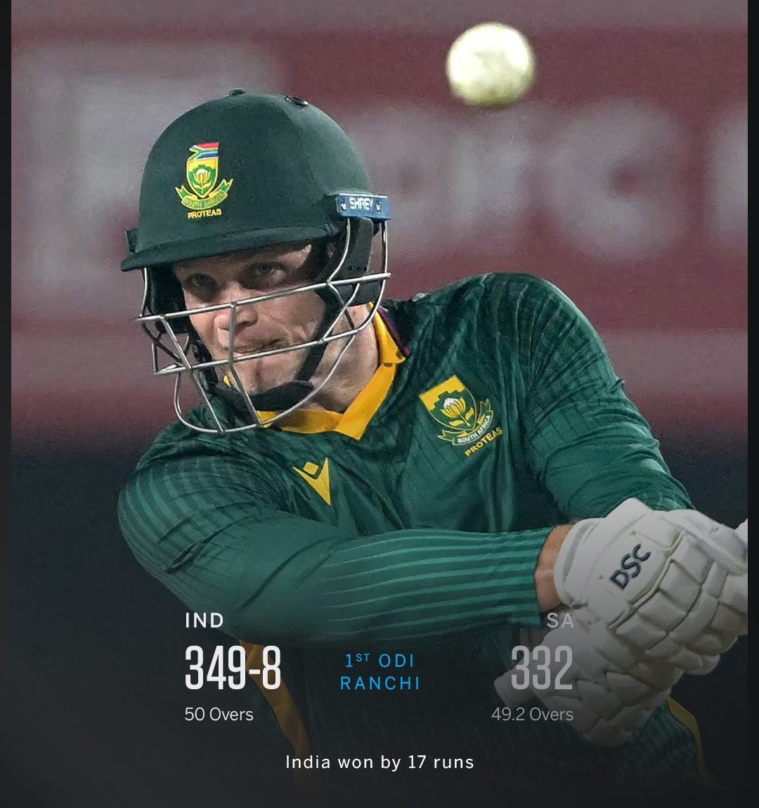 CinemaStar_'s tweet image. #INDvSA ODI 3 Match Series - India Win 1St Match..🔥

South Africa Well Fight.💥

Well tried Corbin Bosch..🔥