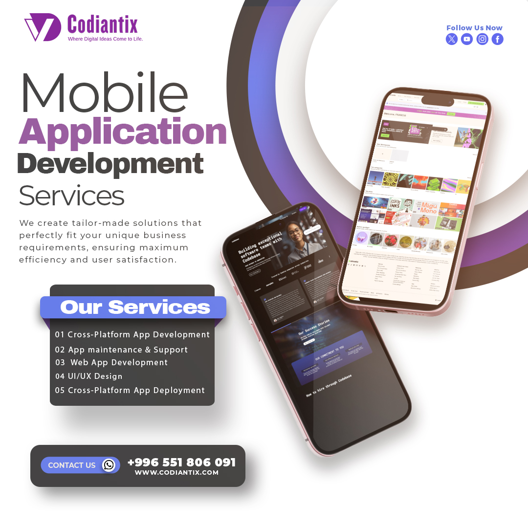 codiantix's tweet image. 📱 Build mobile apps that perform, scale, and impress.
Codiantix delivers cross-platform development, UI/UX design, and full app lifecycle support.
#Codiantix #AppDevelopment #MobileApps #TechInnovation