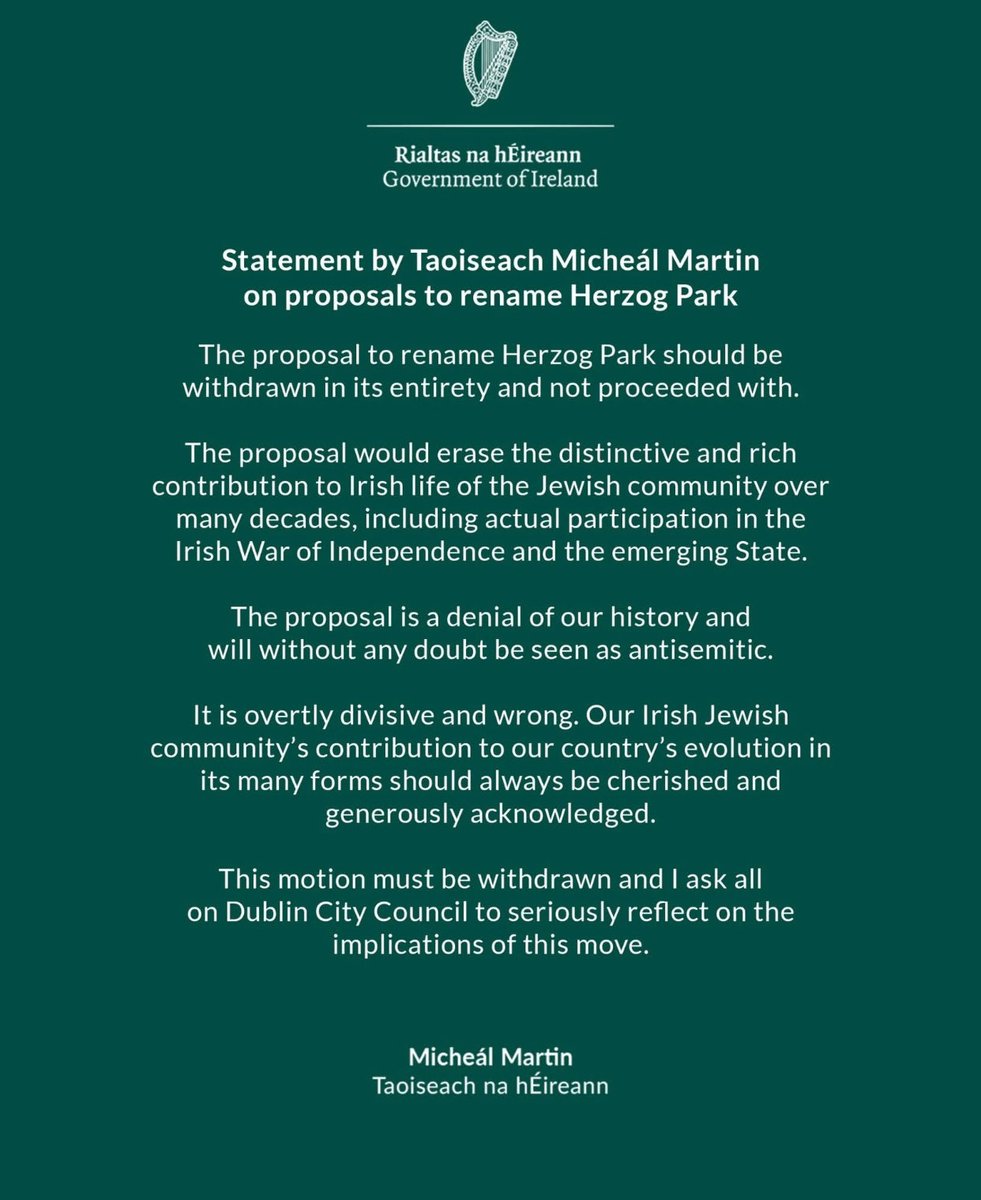 Another good, necessary and very appropriate statement from a senior political figure <a href="/MichealMartinTD/">Micheál Martin</a>