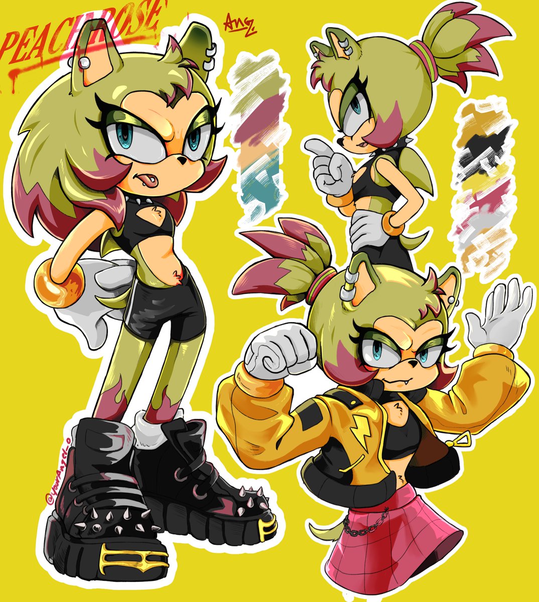 yourAngel_o's tweet photo. Peach! the #surgamy fankid finished edition!! I love her design and color palette!! She's so cool 😭😩😩

Amy's strenght + Surge's temper = .... eerrrr........ https://t.co/Jm1ZSA8tF2