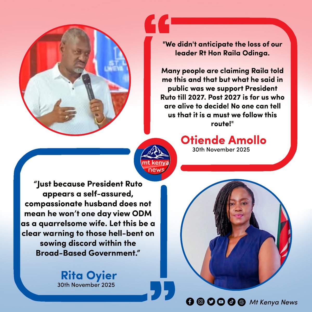 RITA OYIER CAUTIONS ODM 

<a href="/Rita_Oyier/">Geopolitical Pan-African Nationalist</a>; Just because President Ruto is the posture of a self-assured, compassionate husband does not mean he will not one day look at ODM as a quarrelsome wife and say like the good word: it is better to sleep on the roof, stopping your complaints