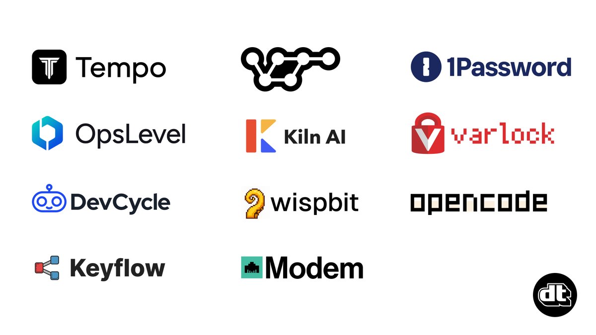 bentlegen's tweet image. 🇨🇦 Startups &amp;amp; OSS projects that have live demoed at @devtoolsTO:

- @opencode - coding agent built for the terminal
- @getkiln - easily build AI systems
- @Tempo_Labs - design react apps 10x faster
- @varlockdev - magic .env files built for sharing
- @vltpkg - the future of JS…