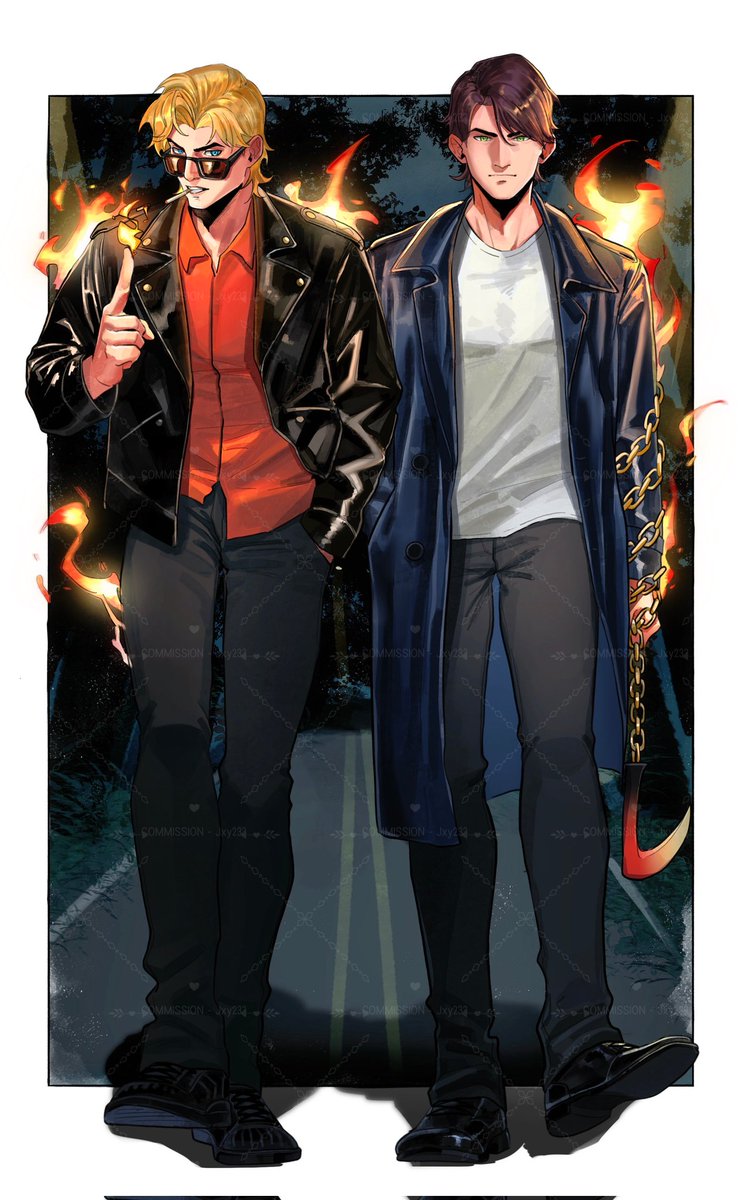 Jxy23311's tweet photo. Back from hell.💀🔥⛓️
(commission not my art)
#GhostRider #JohnnyBlaze #DannyKetch #MarvelComics https://t.co/lSCvOotKRX