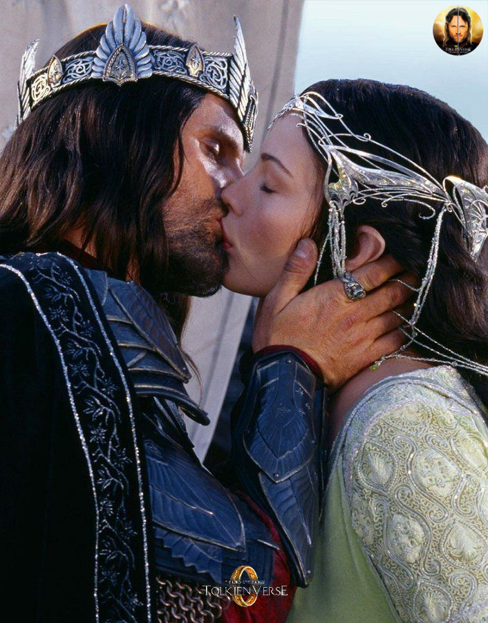 Aragorn tenía 87 años y Arwen 2778 durante los eventos de El Señor de los Anillos.

Cuando Aragorn falleció a los 210 años, Arwen no pudo soportar su pérdida y murió de pena a los 2901 años, 123 años después de renunciar a su inmortalidad élfica por estar con él.

No existe un