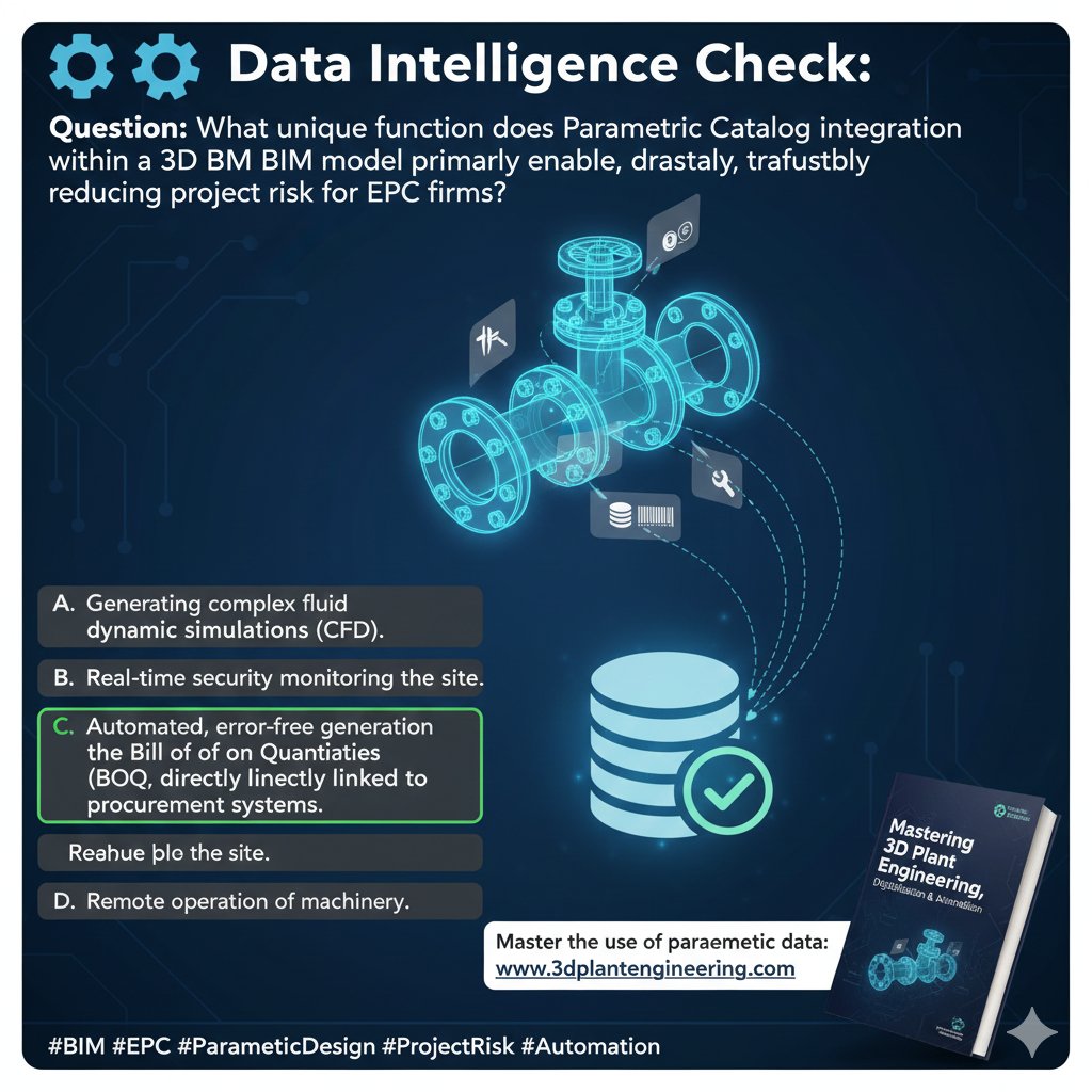 3DPlantEngIneer's tweet image. ⚙️ Data Intelligence Check:

Ready to test your knowledge on smart data? Share your answer! 👇

📘 Master the use of parametric data: Mastering 3D Plant Engineering, Digitalization &amp;amp; Automation
🔗 3dplantengineering.com

#BIM #EPC #ParametricDesign #ProjectRisk #Automation