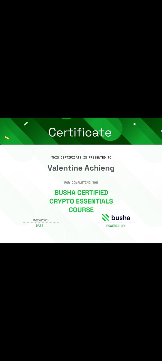 Vallentinahh's tweet photo. November well spent! From not getting a clear explanation of what crypto is and how it operates to Finishing my Crypto Essentials course courtesy of @getBusha π. Now ERC-20, ERC-721 & the whole crypto world finally makes senseπ₯³π₯³π₯³
#LearnCryptoNovember https://t.co/gmqMVRerWV