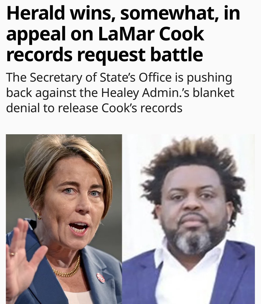 The Healey Administration’s stonewalling of the public on LaMar Cook’s hiring process looks worse and worse every day that goes by. Now even Democratic Secretary of State Bill Galvin is telling Governor Healey to be more transparent on this issue. Healey owes the public the