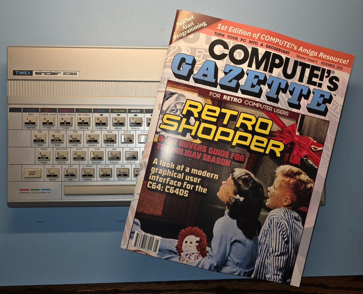 BitsAndBytes42's tweet photo. I don't know if we'll ever see an article for the Timex Sinclair 2068 in Compute!'s Gazette but I'm looking forward to reading the new (November) issue none-the-less! Looking forward to reading more about #C64OS as I think about trying it out on my original #C64. #commodore https://t.co/aZnYbajDG1