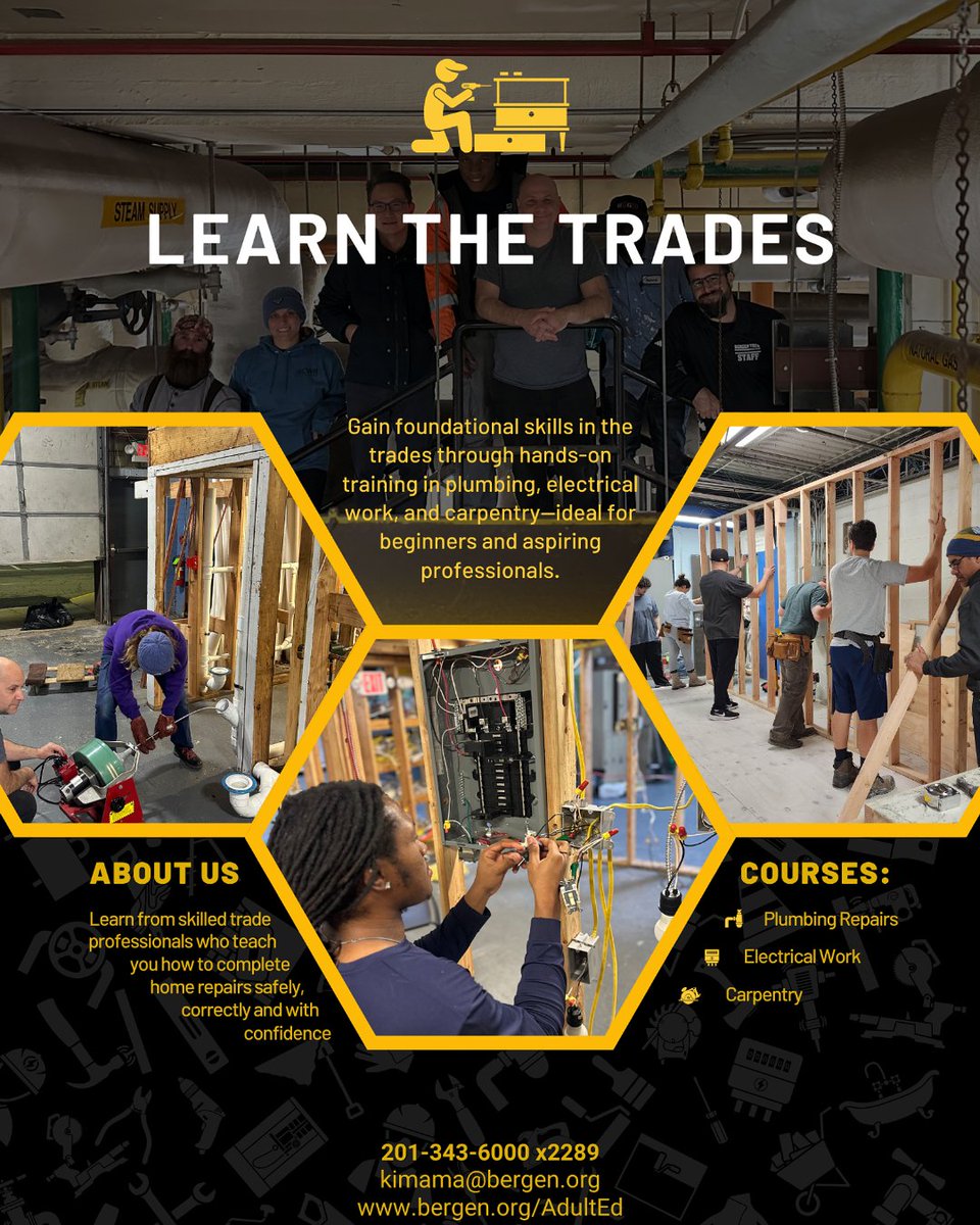 BCTSAdultEd's tweet image. Spring Registration is OPEN!
Whether you want to tackle home repairs or explore a future in the trades, our hands-on courses are the perfect place to start.
Enroll now!