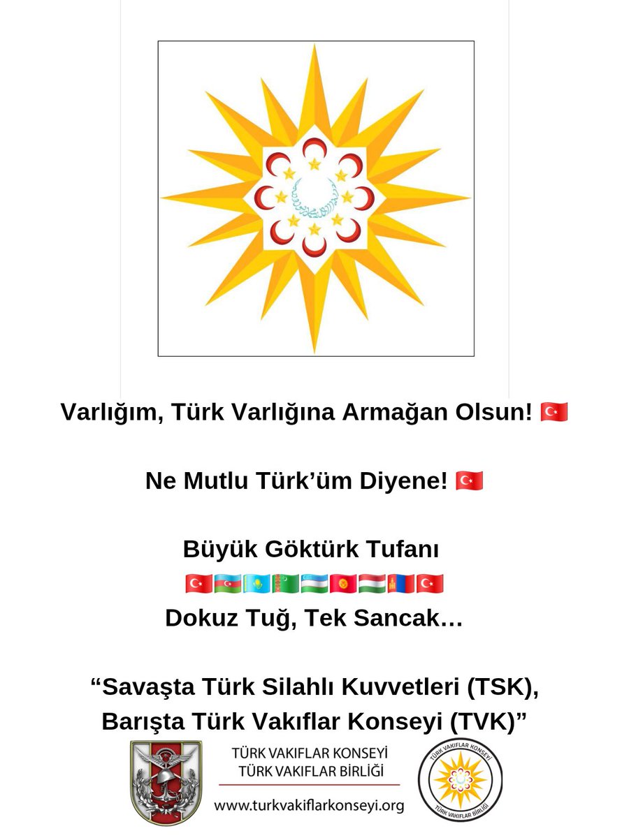 serkankarakus83's tweet photo. Sayın Basın Ve Yayın Mensupları, Değerli Gazeteciler Ve Kamuoyuna İlanımdır. 🇹🇷

Türkiye Cumhuriyeti’nin banisi ve ebedî Başkomutanı Mareşal Gazi Mustafa Kemal Atatürkʼün harp tanımı ile “Savaş, nihayet meydan savaşı, yalnız karşı karşıya gelen iki ordunun çarpışması değildir; milletlerin çarpışmasıdır. Meydan savaşı, milletlerin bütün varlıklarıyla, bilim ve teknoloji alanındaki düzeyleriyle, ahlâklarıyla, kültürleriyle, özetle bütün maddî ve manevî kudret ve erdemleriyle ve her türlü araçlarıyla çarpıştığı bir sınav alanıdır. Bu alanda, çarpışan milletlerin gerçek kuvvet ve değerleri ölçülür. Sonuç yalnız maddî güçlerin değil, bütün kuvvetlerin, özellikle ahlâkî ve kültürel kuvvetin üstünlüğünü görünür hale getirir. Bu sebeple meydan savaşında yenilen taraf milletçe ve memleketçe, bütün maddî ve manevî varlığıyla mağlûp edilmiş sayılır. Böyle bir sonucun ne kadar feci olabileceğini tahmin edersiniz. Yok oluş, yalnız savaş alanında bulunan ordu ile sınırlı kalmaz. Asıl, ordunun ait olduğu millet feci sonuçlarla karşılaşır. Tarih, başlarındaki tacidarların, hırslı politikacıların birtakım hayalî emellerle, aracı durumuna düşen işgalci orduların, işgalci milletlerin uğradığı bu çeşit sonuçlarla doludur.” vizyonu doğrultusunda Yasama (TBMM Başkanlığı, TBMM Dilekçe Komisyonu Başkanlığı), Yürütme (CİMER, BİMER, Bakanlıklar), Yargıtay ile Kamu Denetçiliği Kurumu, Milli Savunma Bakanlığı ve Millî Güvenlik Kurulu nezdinde yürüttüğüm markam/projem Türk Vakıflar Konseyi / Türk Vakıflar Birliğiʼnin hukuki süreç sonunda Yargıtayʼın kesin kararını verdiği Yargı kararı ile demokrasiye, hukuka ve Cumhuriyetʼin temel niteliklerine darbe vurulmuştur.

Yargıtayʼın kesin kararı ile Fetöcü'ler, PKK’lılar, Mafyalar, Çeteler ve Uyuşturucu Baronları kazanmış; Büyük Türk Milleti ve Türk Dünyası kaybetmiştir.

Birer vakıf medeniyeti olan Selçuklu ve Osmanlı Medeniyetini yeniden inşaa ederek Türk Dünyasıʼnın vakıf medeniyeti çatısı altında birleşmesi projesine, Türk Devletiʼnin ve Yüce Türk Milletiʼnin bölünmez bütünlüğünü temin edecek bir bilim teşkilatı kurma projesine, tam bağımsız Türkiye ülküsüne, demokratik ve çağdaş ülke Türkiye ülküsüne, muasır medeniyet ülküsüne, vatanın bölünmez bütünlüğüne Yargıtayʼın kesin kararı ile mahkeme davayı REDD etmiş ve talan, h��rsızlık ve soygunculuk düzenine devam / ONAY kararı verilmiştir.

Yargıtayʼın kesin kararı ile Yüce Türk Milleti, emperyalizme ve onların işbirlikçileri olan eli kanlı terör örgütlerine diz çökmüş, yenilmiş ve sessiz işgale DEVAM kararı verilmiştir. Yargıtayʼın kesin kararı ile askeri vesayetin yerine FETÖ ve Fetöcü'lerin vesayetinin Türkiye Cumhuriyeti Devleti’ne hâkim oldukları tescillenmiştir. Yargıtayʼın kesin kararı ile FETÖʼnün siyasi ayağının @Akparti olduğu tescillenmiştir. Yargıtayʼın kesin kararı ile @RTErdogan ailesinin @VakiflarGM Vakıflar Genel Müdürlüğü üzerinde imtiyazlık ve ayrıcalıkları olduğu tescillenmiştir. Yargıtayʼın kesin kararı ile Türkiye Cumhuriyeti Devleti’ni yönetenlerin azılı Türk düşmanı soysuz ve gayrimüslim oldukları tescillenmiştir. Yargıtayʼın kesin kararı ile FETÖʼnün ve Fetöcü'lerin hamisi ve ağa babasının @RTErdogan Recep Tayyip Erdoğan olduğu tescillenmiştir.

Doğrudan Yüce Türk Milletiʼnin istiklâlini ve istikbâlini ilgilendiren projem “Türk Vakıflar Konseyi/Türk Vakıflar Birliği” markasını kamu yararına çalışan vakıf tüzel kişiliğe sahip sivil toplum kuruluşlarına vakfettiğim halde, Yargıtayʼın kesin kararını veren Hâkimler ile istihbarat bilgisi sağlayan emniyet mensuplarını Yüce Tanrıʼya havale ediyorum…

“Egemenlik Kayıtsız Şartsız Milletindir!” 
Başkomutan Gazi Mustafa Kemal Atatürk 

Saygılarımla,

Proje Yöneticisi/Proje Sahibi 
Serkan KARAKUŞ
https://t.co/t2ivU3nZAb
