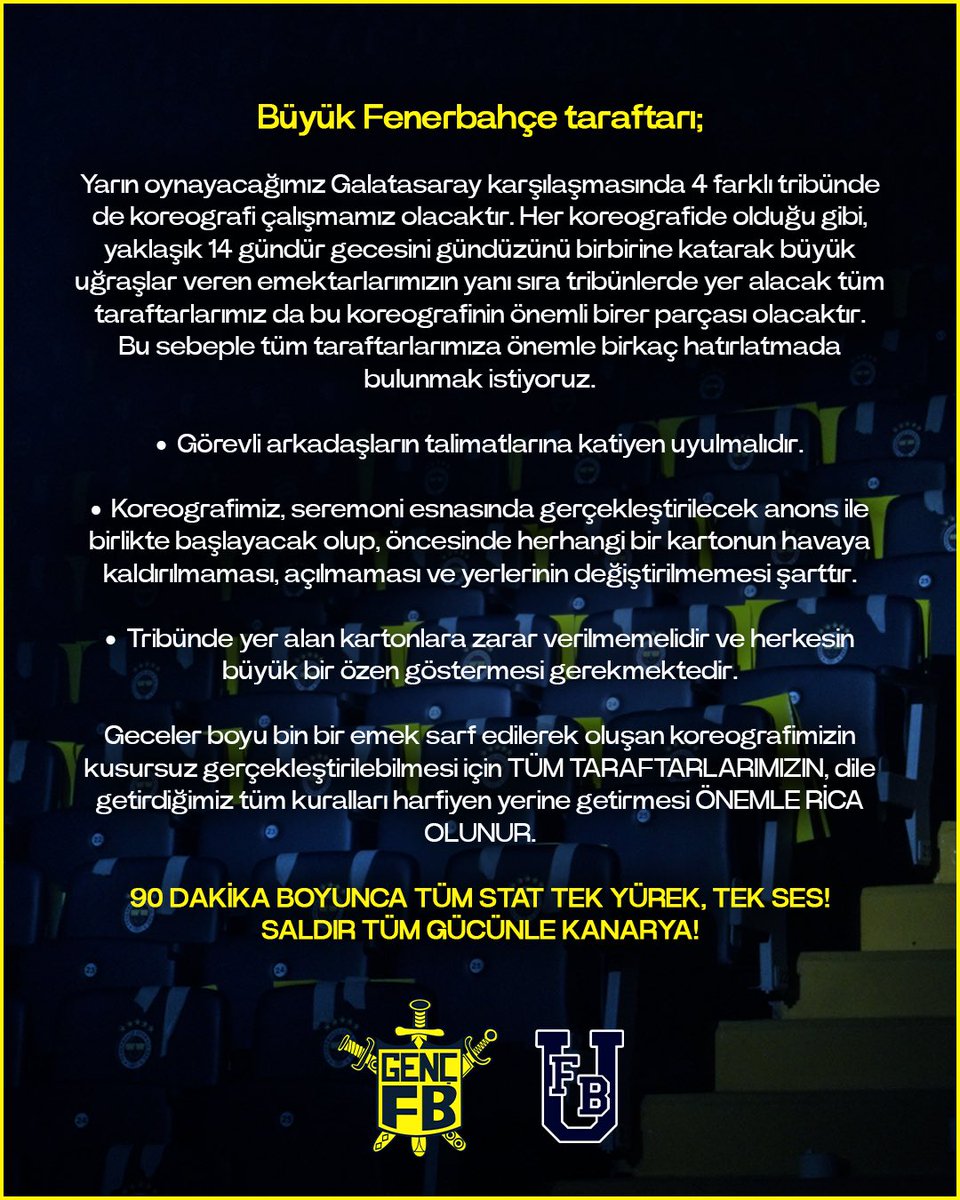 gencfborg's tweet image. BÜYÜK FENERBAHÇE TARAFTARININ DİKKATİNE!