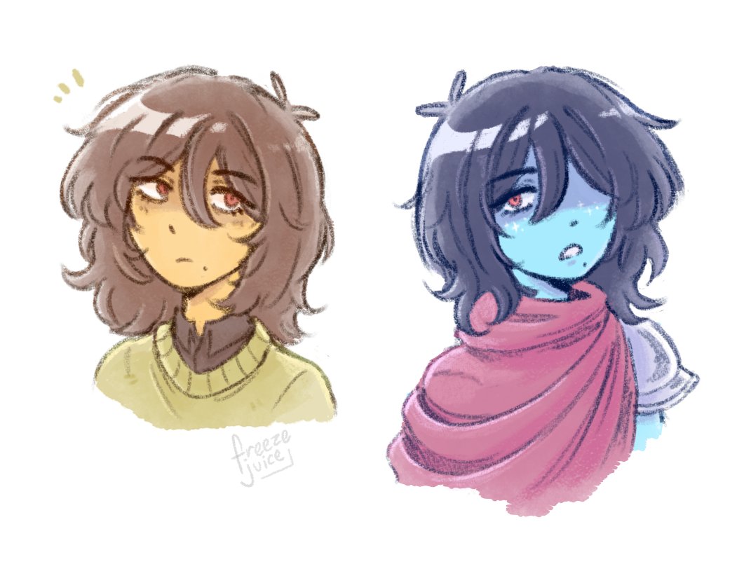 freezejuice's tweet image. new brush krises 🍎 #deltarune