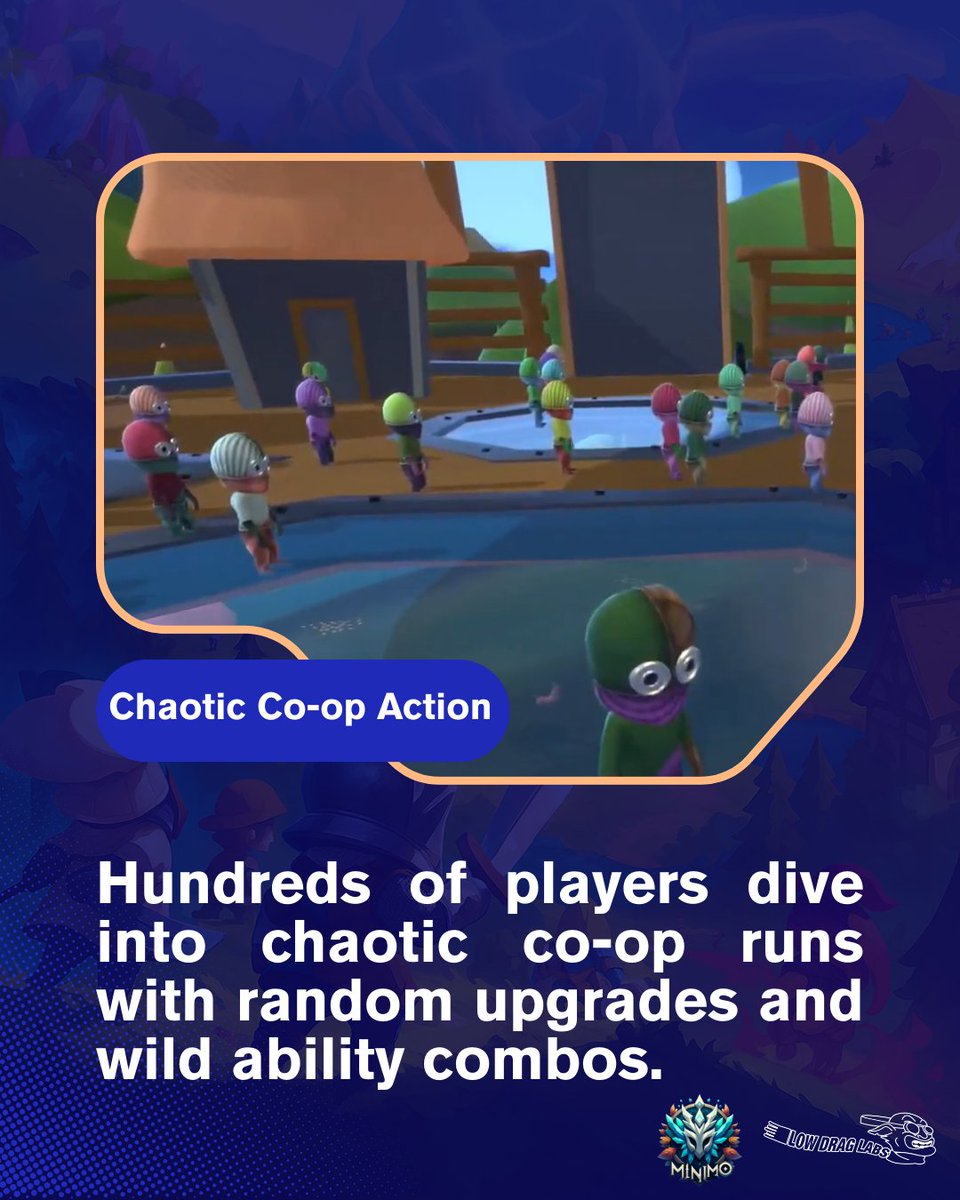 lowdraglabs's tweet image. 🚀 We&apos;re building a game where chaotic co-op runs meet epic boss fights. In MINIMO, you will be able to unlock abilities, classes and cosmetics in fast paced 30-minute runs.

Follow us and join our Discord server ➡️ discord.gg/minimo

#gamingtwt  #indiedev  #gamedevelopment…