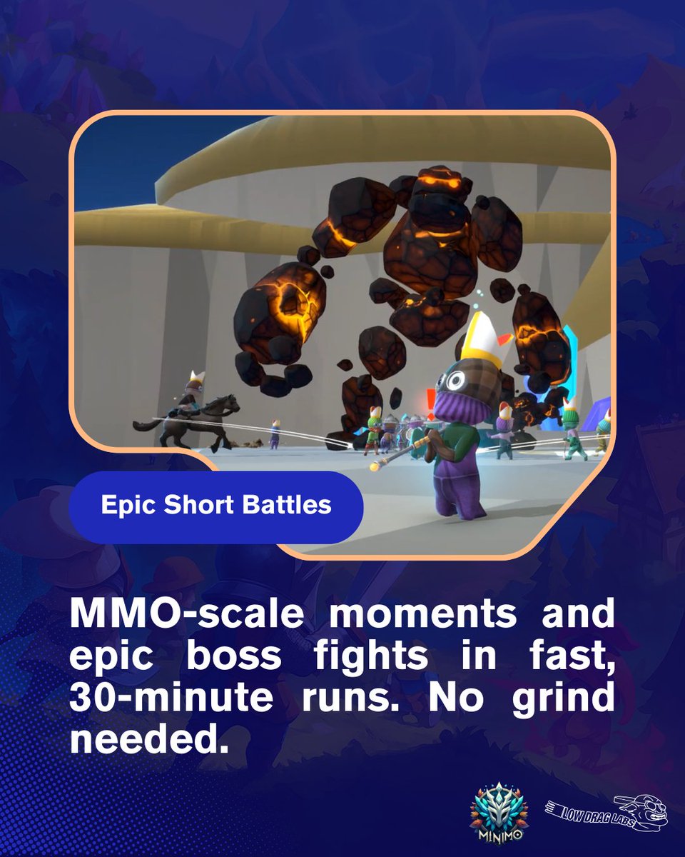 lowdraglabs's tweet image. 🚀 We&apos;re building a game where chaotic co-op runs meet epic boss fights. In MINIMO, you will be able to unlock abilities, classes and cosmetics in fast paced 30-minute runs.

Follow us and join our Discord server ➡️ discord.gg/minimo

#gamingtwt  #indiedev  #gamedevelopment…
