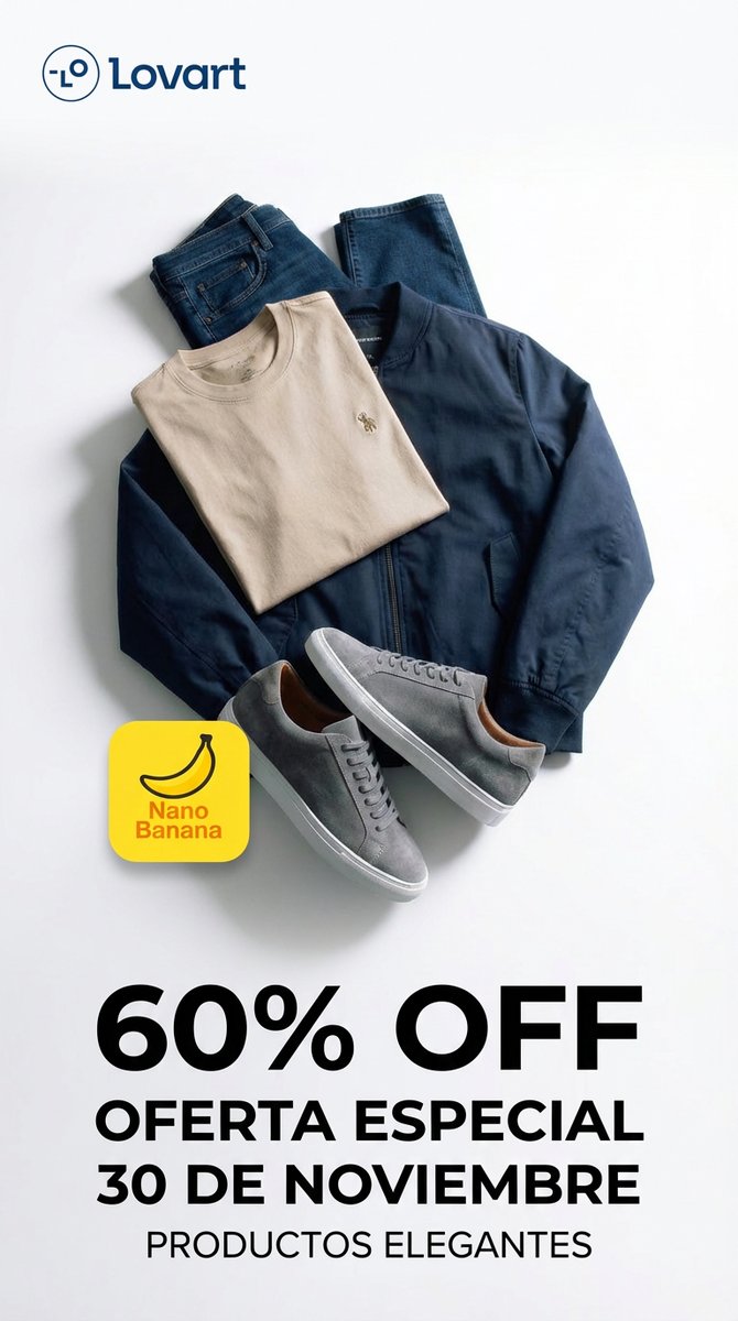 Probaste Nanobanana Pro en otros lados, pero dentro de <a href="/lovart_ai/">LovartAI</a> se siente como tener un diseñador full-time en la compu.

Usé el modelo para 3 casos reales y Lovart convirtió cada imagen en un proyecto editable de verdad.

Te muestro cómo + prompts ↓