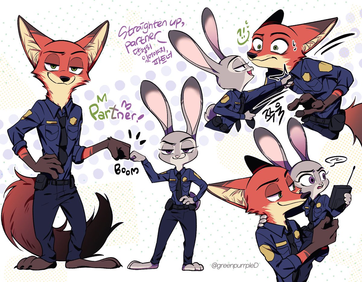 #wildehopps 경찰 파트너 최고 ... ... 제복도만이입어줘얘들아