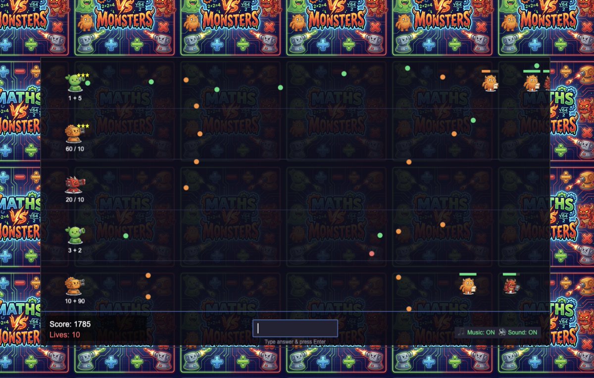 RobinLinacre's tweet image. I struggle to find no-nonsense, free and &apos;fun&apos;(ish) maths games for my son (primary school age) so I have been making a few for his website.  

Here&apos;s another one:  Maths vs monsters,  his favourite so far.  Aligned to UK national curriculum as usual.

Links in thread: