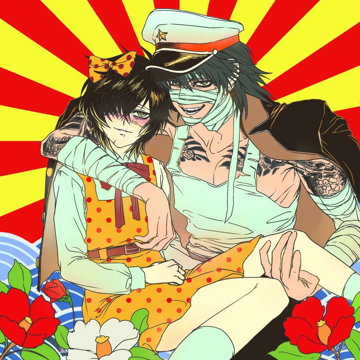 #斑トワ 
#slowdamage 
少女椿のパロ
捏造⚠️